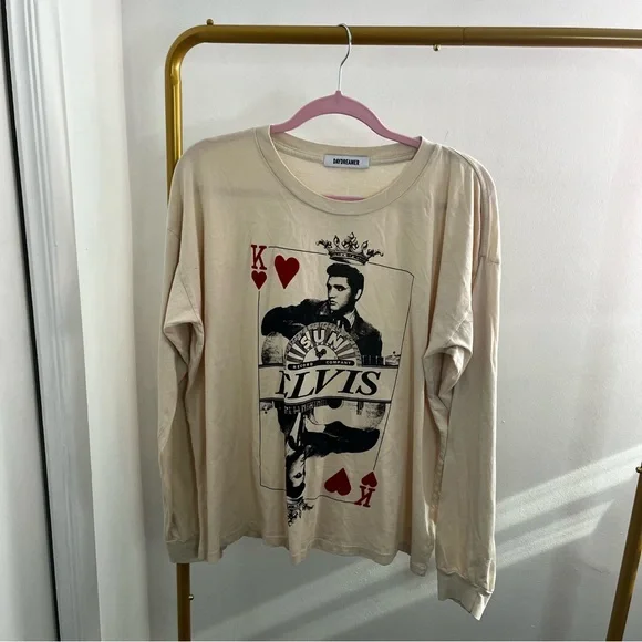 New Free People Daydreamer Sun Records X Elvis King Tee Size Small - Picture 6 of 10